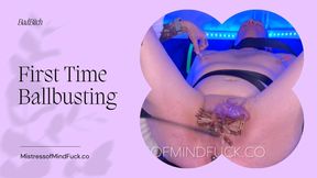 First Time Ballbusting