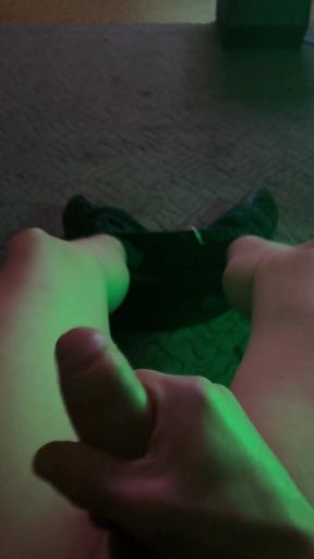 Jerking off cock