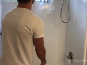 Calvin Banks  Hot shower rubdown SEE THROUGH UNDERWEAR