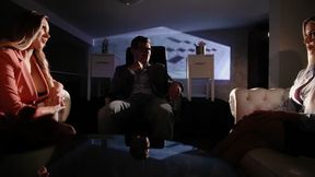 Sensual office threesome