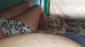 How delicious my brunette mother-in-law's ass jerks off