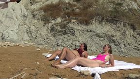 Two mature girls, enjoying the sun and big cocks