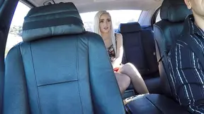 Boobie babe seduces driver in daytime scene