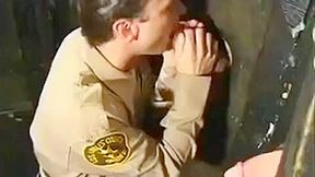 Huge balls gloryhole with 3-way