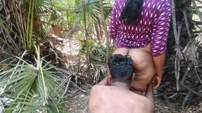 Housewife Sucking and Licking Forest Outdoor