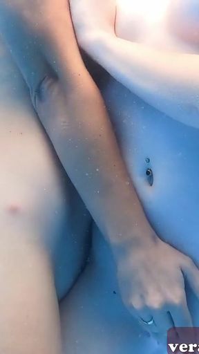 German 18yo teen amateur threesome ffm underwater pov   Clip 1