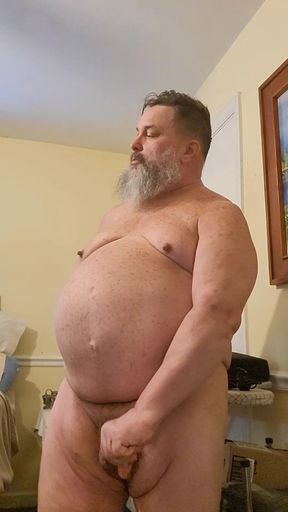 Daddy Bear Strokes and Cums