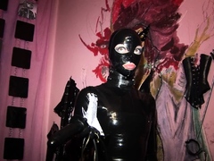Extreme fetish latex play