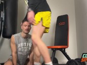 Dom Jock Colt Spence Dominates and Pisses All Over Submissive Slave Cole McKenna