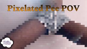 Rowanie pees on her grey shorts Pixelated