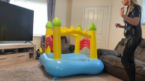 Bouncy castle ends up popped HD