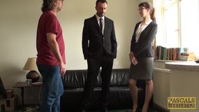UK brunette amateur in stockings gets an ass stuffing