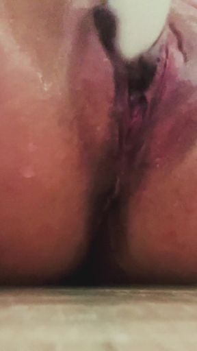 Fuck slut masturbates and squirts with dildo   Clip 1