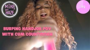 burping on your cock - handjob POV