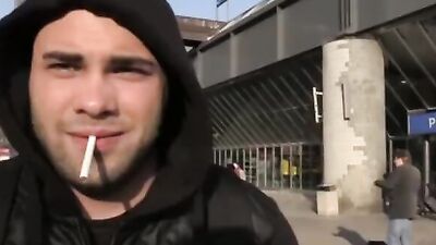 Czech Hunter goes wild with straight guys in POV, Euro style