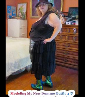 Modeling My New Domme Outfit 4 U silent video from photos