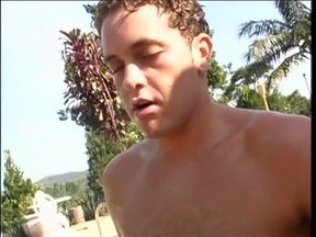 Spanish shemale babe and her lover take turns fucking outside