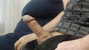 Jerking off my cock in the office and helping me to cum #6