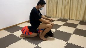 Shoulder riding on ponygirl and ponyplay like furniture stools #AS036