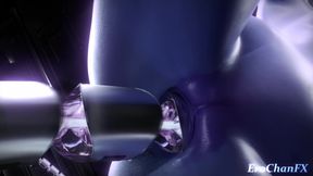 Widowmaker penetrated by mechanical tentacles