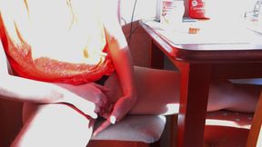 Beauty Decided to Masturbate at Dawn Over a Cup of Coffee. Annahomemix
