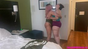 Amazon Amanda and Gia the Giant Bear Hug Challenge