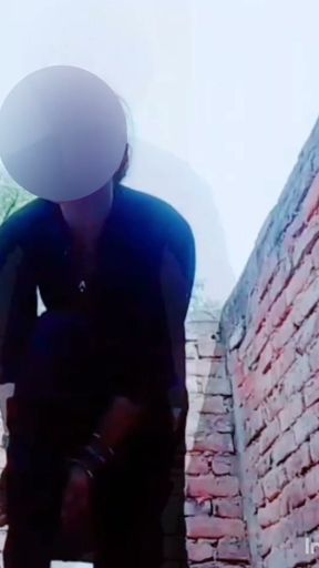 A very beautiful girl was taking bath in her courtyard   Clip 2