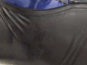 Jerking in Multiple Latex Catsuits with Big Cumshot