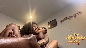 passionate kissing