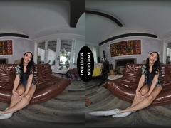 UP CLOSE VR Horny Petite Sarah Lace Shows You Her Riding
