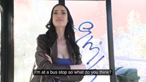 ”Titty nympho waiting for the bus & a hard shaft - Silvia Sin”
