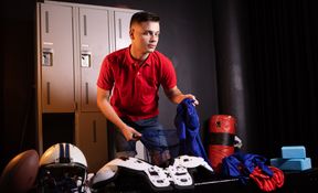 Horny boys fuck at the locker room after a nice foreplay