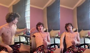 Cumming while playing games online with bros
