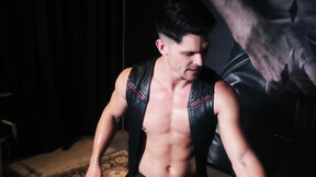 ”Chained Quin Quire Gives Rough Bareback”