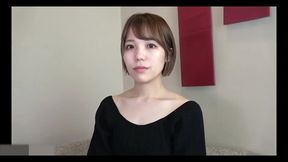 japanese short-haired brunette beauty. slender amateur gal blowjob and creampie sex. uncensored, asian, hentai