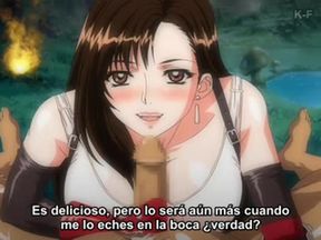 Sarcasticshovel392 presents: Final Fantasy VII's Tifa Lockhart succumbs in an intense anime-style oral sex session with English subtitles
