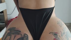 My slave loves it when I throw lots of wet farts on his cock