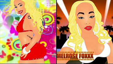 Cartoon Melrose Foxxx slim thick sexy thighs and lil bubble-butt