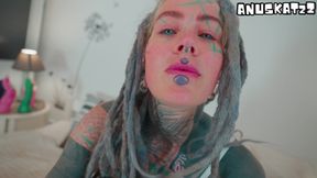 Heavily Ink'd TEEN Self fucking Big Toy