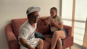 Strong fuck with stranger from social networks ends in a strong cumshot inside my pussy