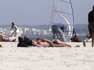 Unabashedly lesbo games on the beach