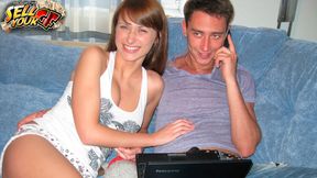 Gorgeous brunette Lily is getting fucked in the missionary pose