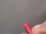 Chastity sub gets fucked hard with lovense gravity