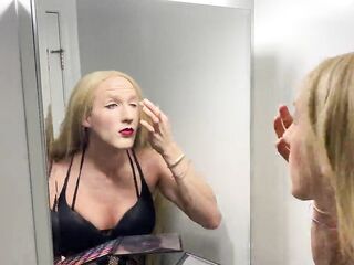 Hot Golden-Haired Drag Transformation