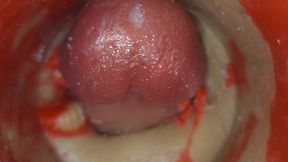 Deep thrusts trigger feverish cum inside without sperm's trace