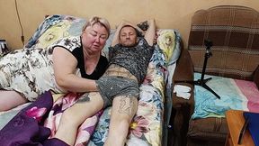 Stepmom wakes me up with deep blowjob