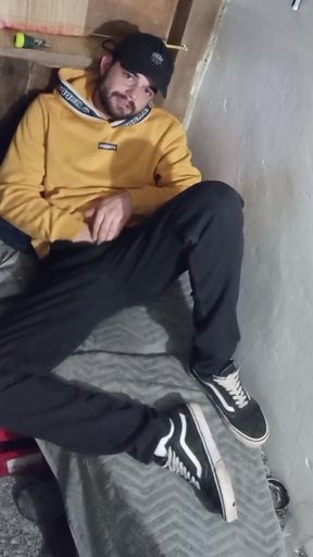 Masturbating in Bed at the Cabin