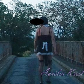 aurelia your maid dressed on rail bridge