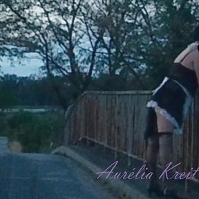 aurelia your maid dressed on rail bridge