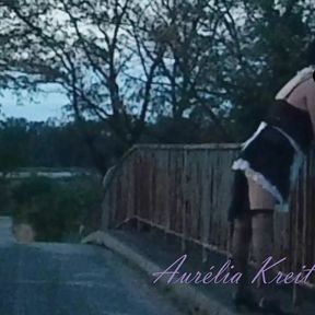 aurelia your maid dressed on rail bridge